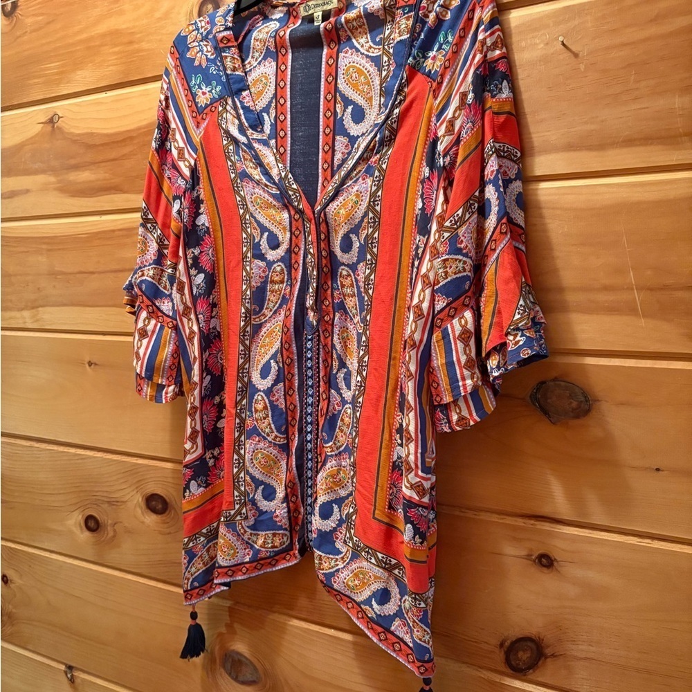 Democracy Multicolor Paisley Blouse size S